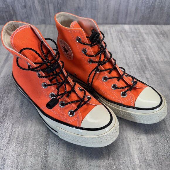 NEW BRIGHT ORANGE CONVERSE CHUCK TAYLOR ALLSTAR HI TOP CT-70 MENS 4.5 WOMENS 6.5 - Picture 2 of 8